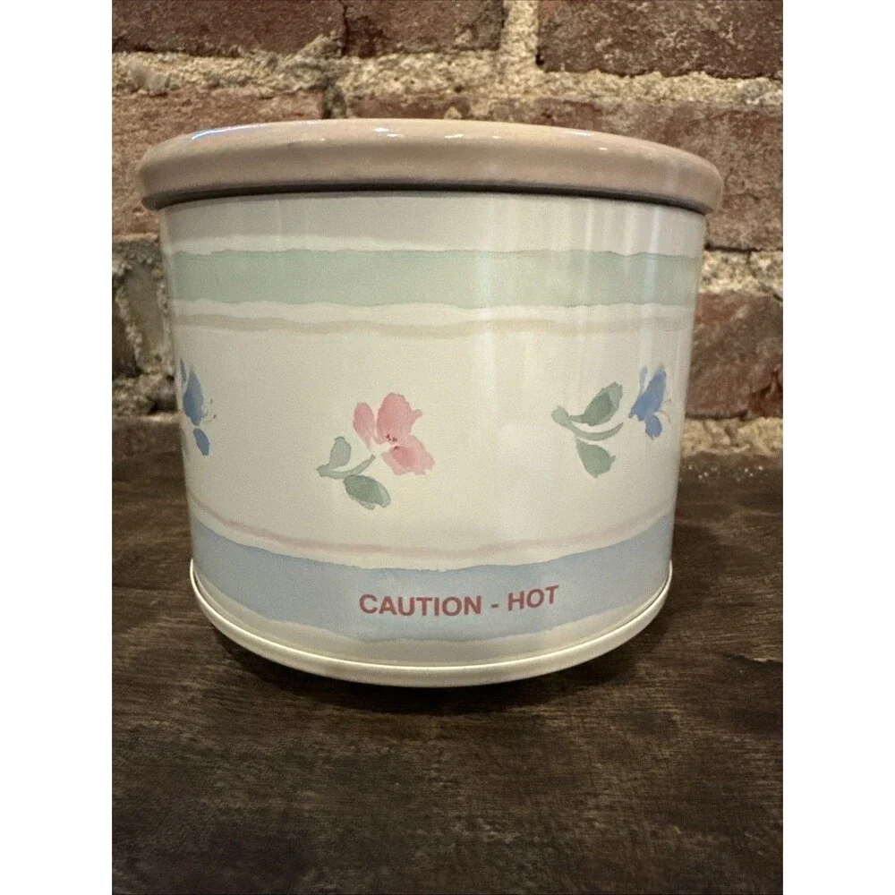 Vintage 1988 Rival Electric Potpourri Crock Pot 3206 Floral Around Works Great